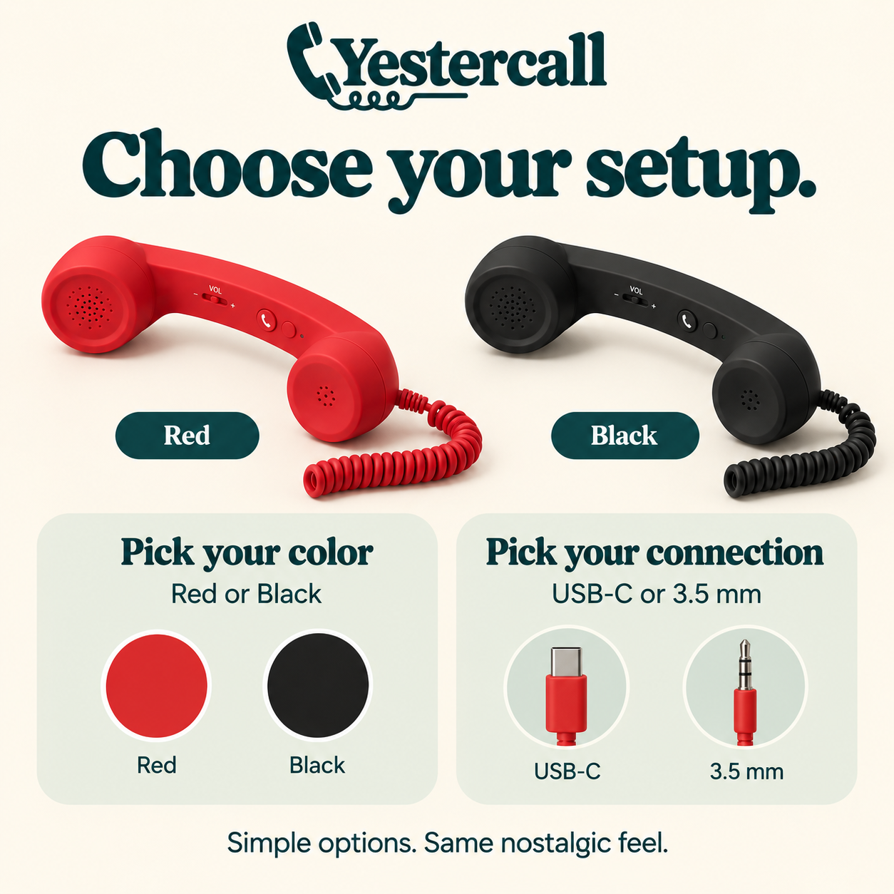 Yestercall™ Retro Handset